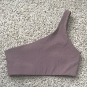 Elegant One-Shoulder Crop Top in Mauve